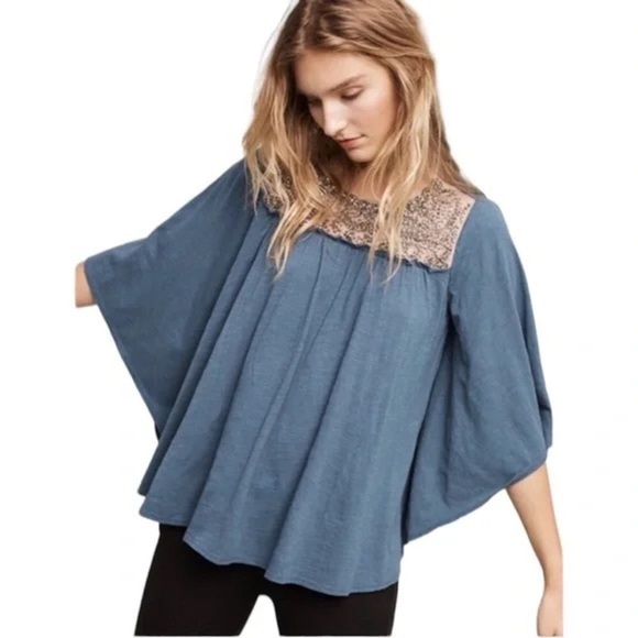 Anthropologie Deletta Josephine Embellished Top Large - Picture 1 of 15